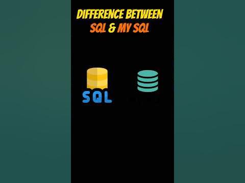 Different between SQL and MYSQL | SQL vs MySQL - YouTube