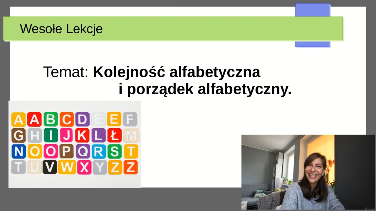 Sprawdzian Kl.2 J.polski Kolkejność Alfabetyczna www.youtube.com