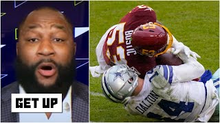 Why didn't Cowboys players get in Jon Bostic's face after the Andy Dalton hit? | Get Up