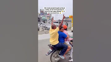 We Made Random People Laugh Today As We Were Happily Waving At Them On Top Lagos Okada 