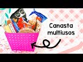 Canasta con tejido fácil / Canasta de cartulina / Canasta multiusos / Regalo / Evento encantador