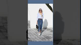 Saia jeans com tênis