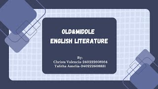 Old & Middle English Literature | definition, history, famous people, examples, the differences