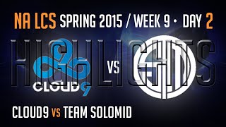 Cloud 9 vs TSM HIGHLIGHTS - Week 9 NA LoL LCS Spring 2015 S5 - C9 vs Team Solomid W9D2 G2