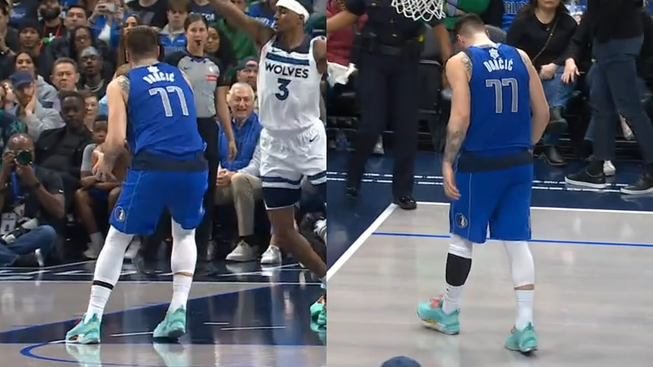 Luka Doncic limps to locker room after non-contact leg injury vs Timberwolves 😬