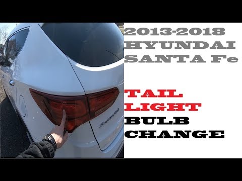 How to remove tail lights and Bulbs Hyundai Santa fe 2013-2018