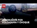 Volcadura y choque de vehículos deja 4 lesionados en San Jerónimo - Sábados de Foro