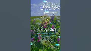 تلاوة خاشعة عطرة مباركة جميلة عذبة للشيخ سعد الغامدي سورة الضحى
