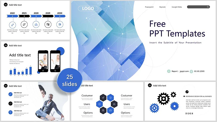 Blue Abstract Business PowerPoint Templates & Google slides