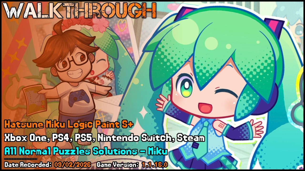 Walkthrough - Hatsune Miku Logic Paint S+ - All Solutions - All