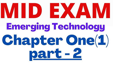 Emerging Technology 👉🏿Chapter One - Part Two (2) Questions & Answers for Freshman Students| Mid Exam