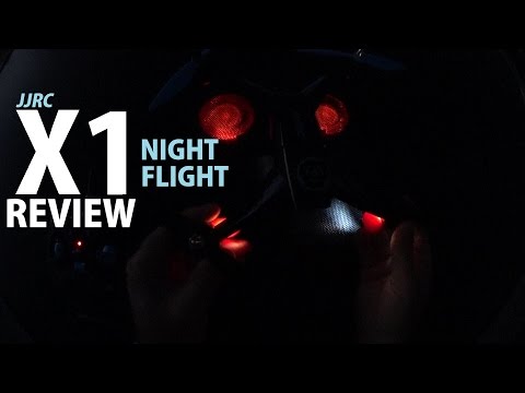 JJRC X1 Brushless Sport Quadcopter Drone Review -  [Night Flight]