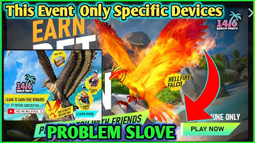 This Event Only Open To Devices Problem, Free Fire New Event, How To Get Falcon Pet claim,