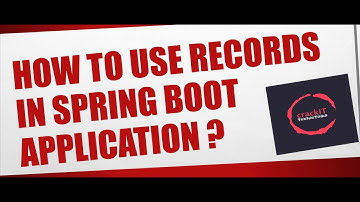 How to use Records in SpringBoot?