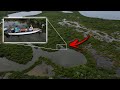 Exploring florida mangroves in a gheenoe had to jump out of the boat