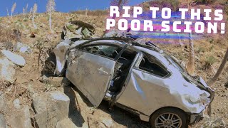 Recovering a Scion TC that took a 300 foot tumble down a hill