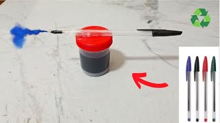 Pistola De Pintar Hecha En Casa De Un Boligrafo Bic - Aerógrafo Casero Facil Tutorial Paso A Paso