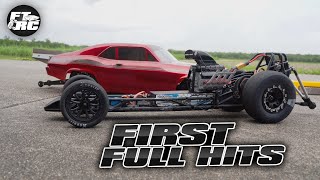 RC No Prep Front Engine Dragster makes First Full Passes!!! | FullThrottleDragRacing