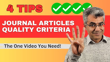 💪 4 Tips for Selecting High Quality Journal Articles for Your research and Literature Review