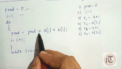 67. Three Address Code for C-Program