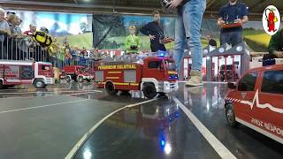 RC Feuerwehr im Einsatz Feuer Modellbaumesse Ried 2017 Einsatz 1