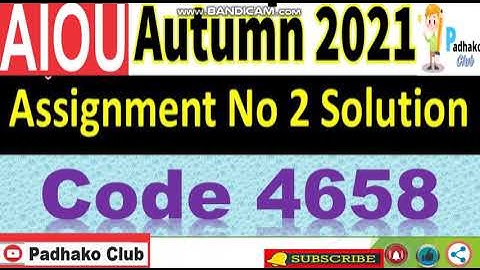 ⏩ AIOU Code 4658 Solved Assignment No.2 Autumn 2021 || Level: MSc Pakistan  studies