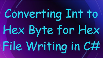 Converting Int to Hex Byte for Hex File Writing in C#