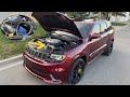 INSTALLING A CARBON FIBER COLD AIR INTAKE IN MY TRACKHAWK + I RACED A LAMBORGHINI URUS!