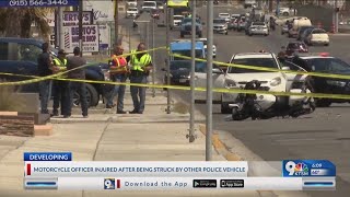 Motorcycle officer hurt when struck by police car in Central EP