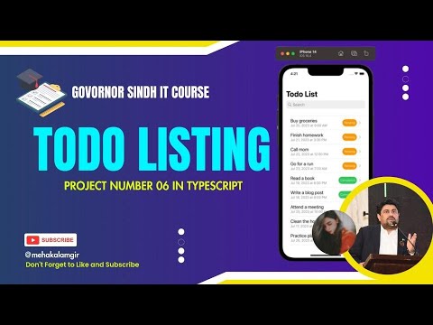 todo list in typescript | typescript todo list code | govornor sindh it ...
