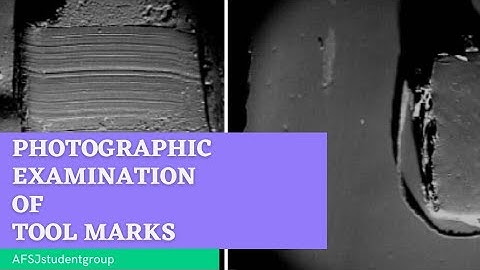Photographic examination of tool marks on clothes and walls.