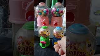 Double Pink gumball machine with two mini JellyBean candy machine #satisfying #shorts
