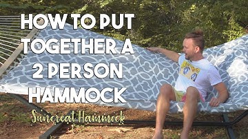 How to put a 2 person hammock together. Suncreat Hammock Review! The Canote Adventures!