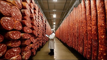 How Traditional Italian Salami Is Made - Inside Massive Salami Processing In Biggest Factory