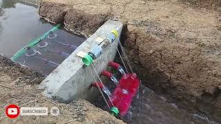 Mini dam Hydroelectric Electric water pump Motor project || @Make_Toys @mrminitopics