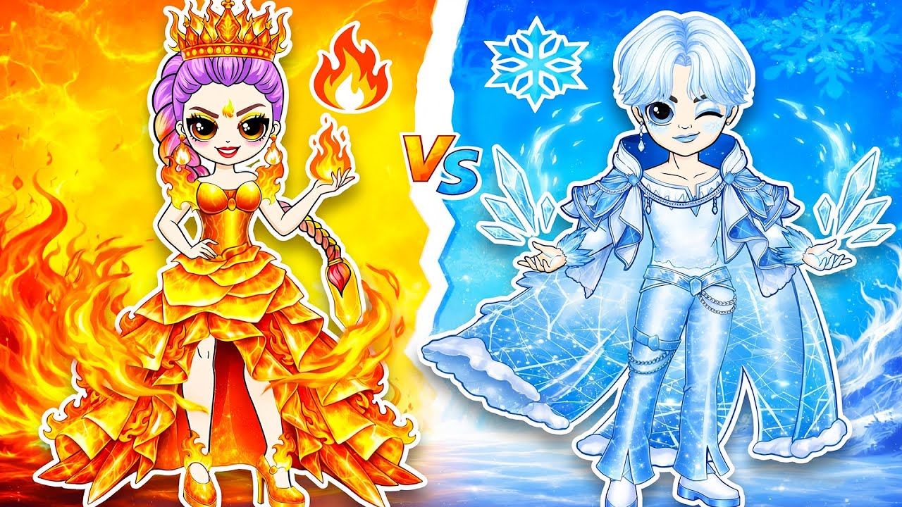 Fire Girl vs Ice Boy! KPOP DEMON HUNTERS RUMI & Saja Boys JINU Glow Up 💄Makeup Blind Bag Unboxing
