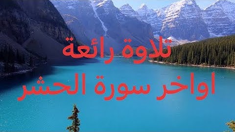 أواخر سورة الحشر  القارئ شيخ منير الهندي