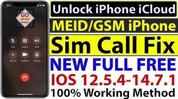 How to Unlock iPhone iCloud Lock with Sim Call Fix | MEID/GSM iPhone IOS 12.5.4-14.7.1 |100% Working