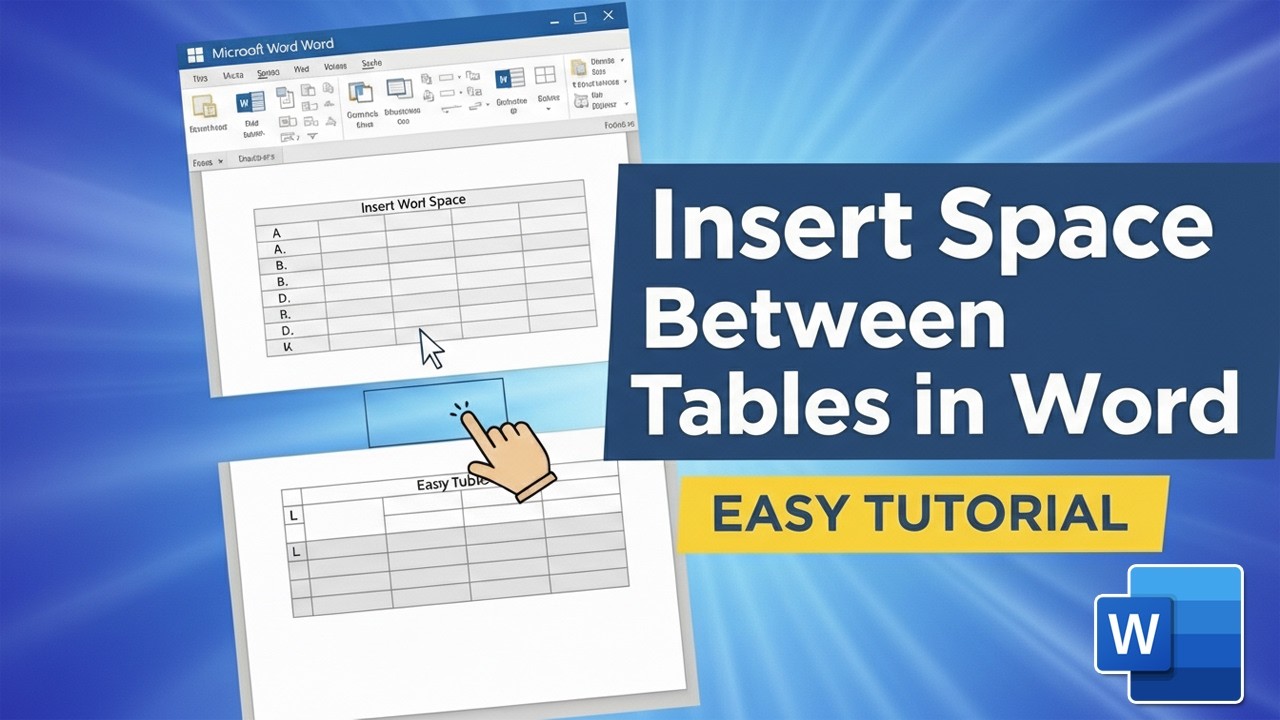 How to insert a blank space between tables in word || BACK-SPACE - YouTube