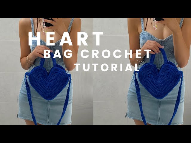 How To Crochet A HEART ❤️ BAG Tutorial Free Pattern #DIY CUTE