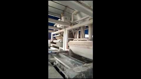 Video of gypsum block machine line runnping plant
