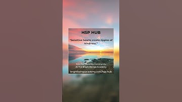 Sensitive hearts create ripples of kindness