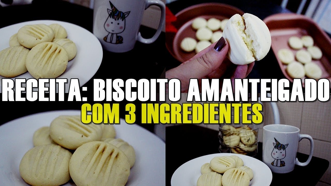 RECEITA: BISCOITO AMANTEIGADO COM 3 INGREDIENTES DEPOIS QUE CASEI