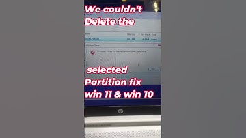 We Couldn’t Delete The Selected Partition” Error | Windows Install Partition Problem Solved