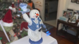 Halloween Hangouts 25 Days Of Christmas 2023 Day 16: Gemmy Blue Peppermint Snowman