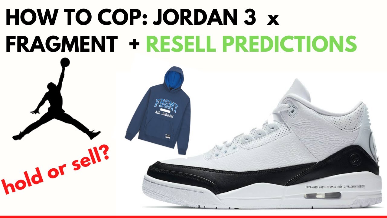 fragment jordan 3 resell price