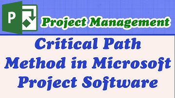 Critical Path Method in Microsoft Project Software #microsoft #management #tutorial  #project #cpm