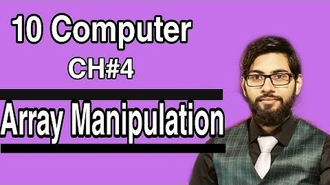 Array Manipulation | Array in gw basic | 10 class computer chapter 4