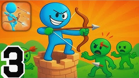 Arrow Defense 3D- Gameplay Walkthrough Part 3 - Surviving 10 Waves of Zombies (iOS, Android)