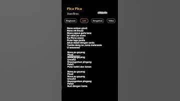 Thumbnail of Lagu Pica Pica - Juan Reza 🎶  #lagutimur #lagutiktok #lyrics